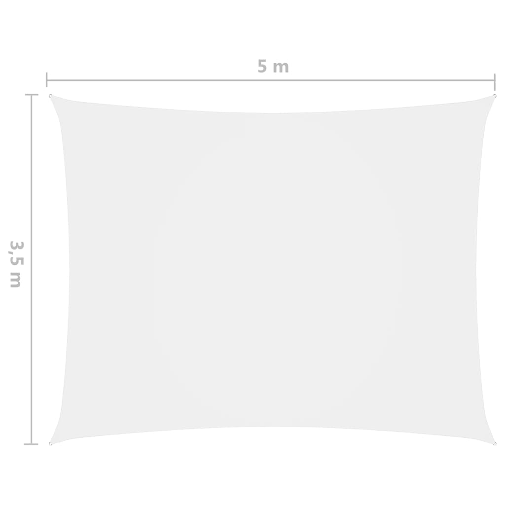 vidaXL saulessargs, taisnstūra formas, 3,5x5 m, balts audums
