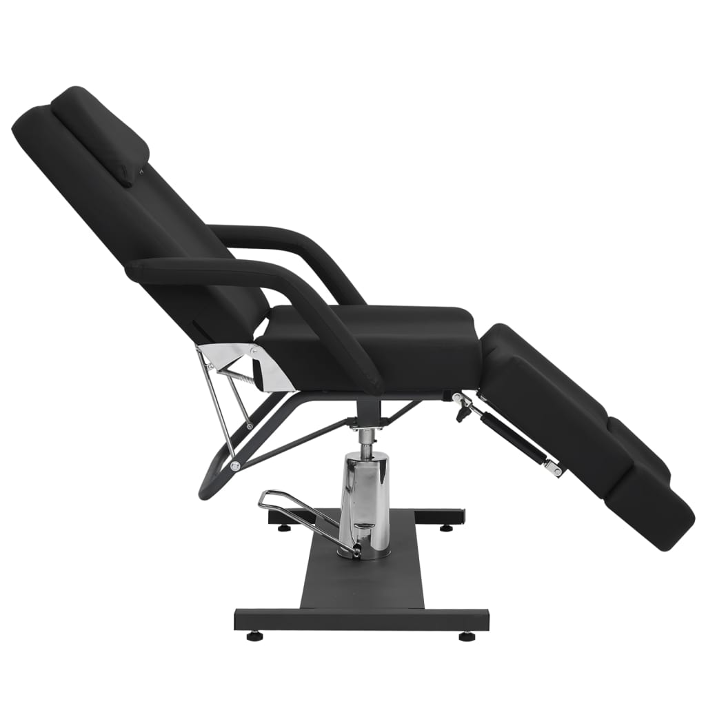 vidaXL procedūru krēsls, mākslīgā āda, melns, 180x62x78 cm