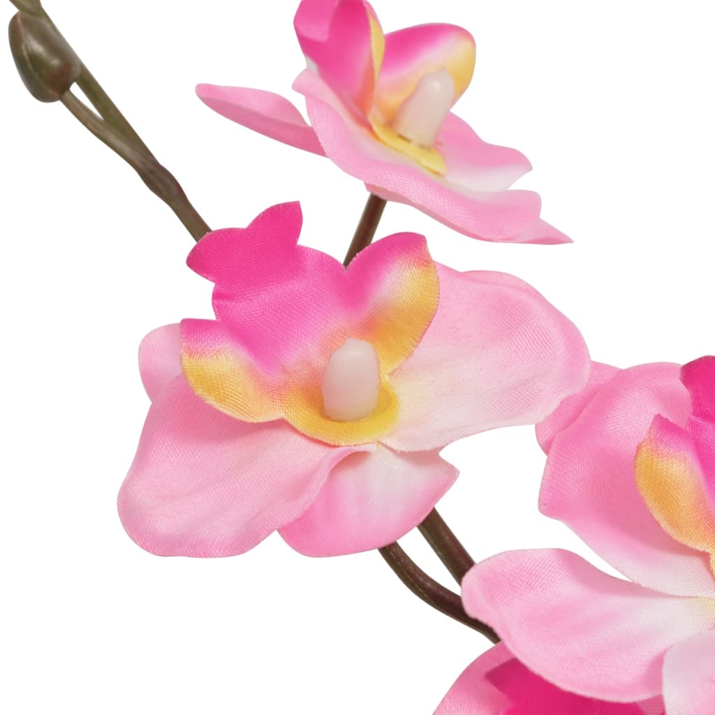 vidaXL mākslīgais augs, orhideja ar podiņu, 30 cm, rozā