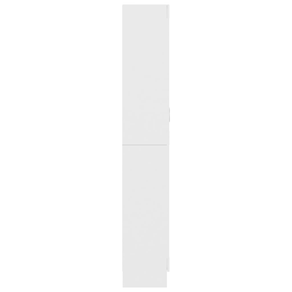 vidaXL vitrīna, balta, 82,5x30,5x185,5 cm, skaidu plāksne