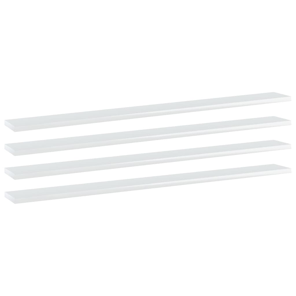 vidaXL plauktu dēļi, 4 gab., balti, 100x10x1,5 cm, skaidu plāksne