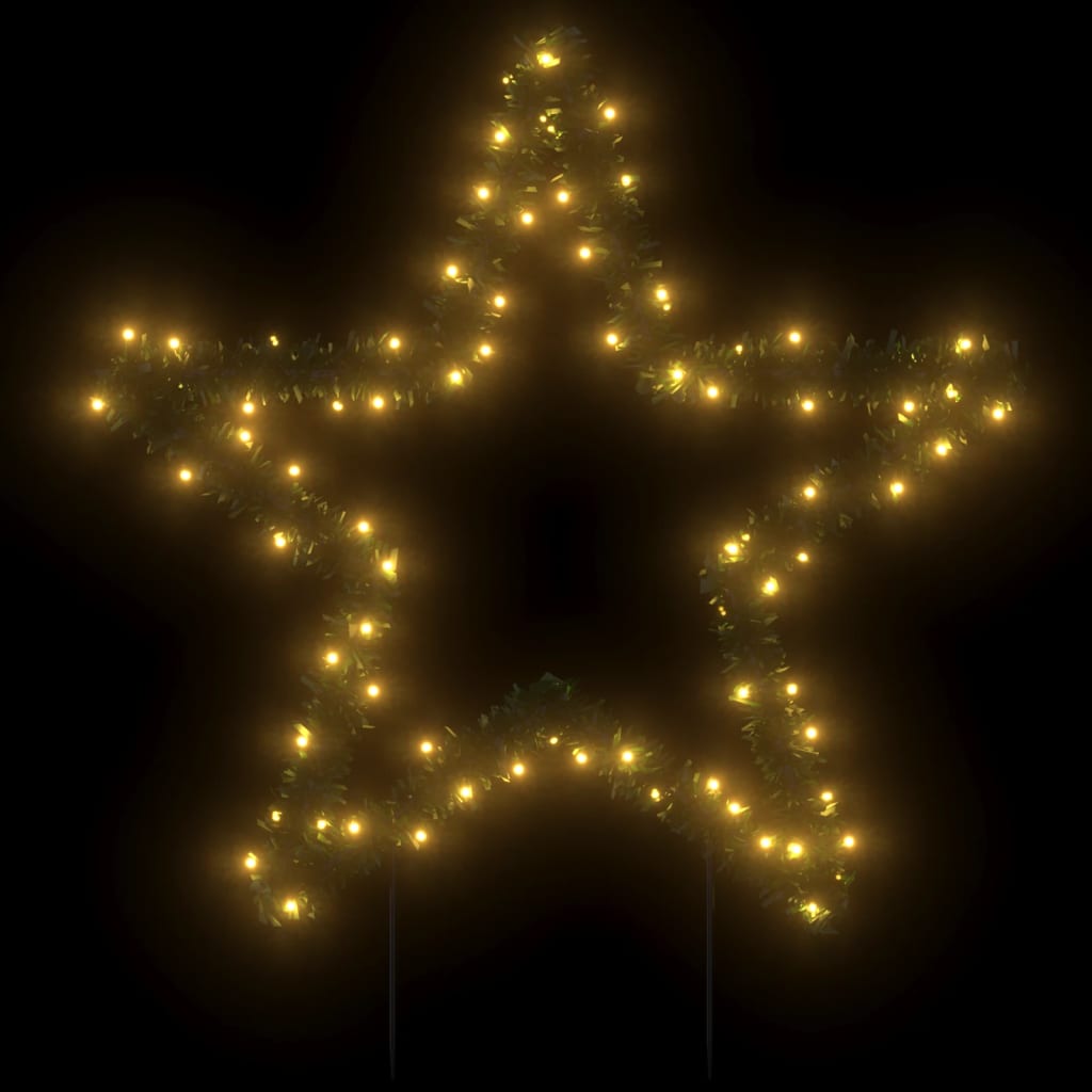 vidaXL Ziemassvētku gaismas dekors, zvaigznes forma, 80 LED, 60 cm
