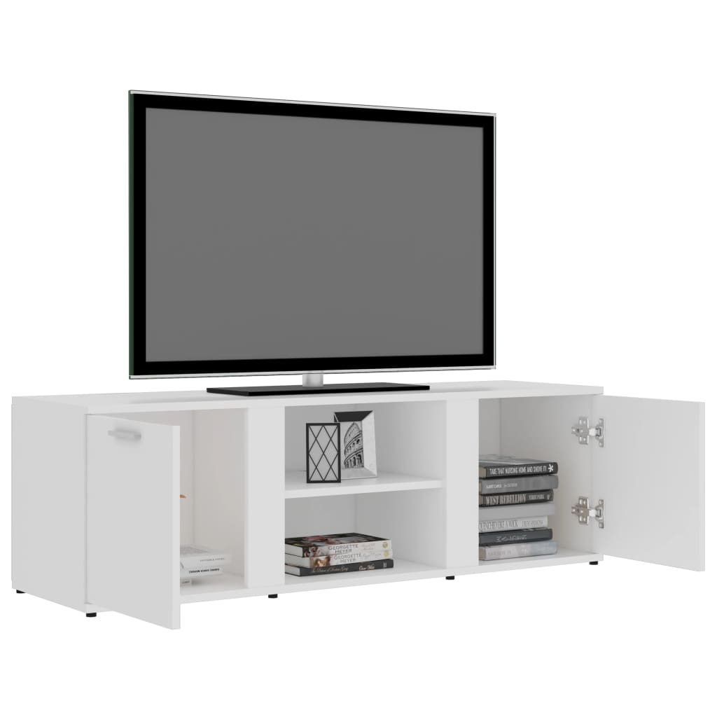 vidaXL TV skapītis, balts, 120x34x37 cm, skaidu plāksne