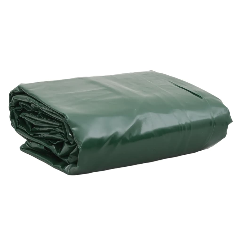 vidaXL brezenta pārklājs, zaļš, 1,5x2 m, 650 g/m²