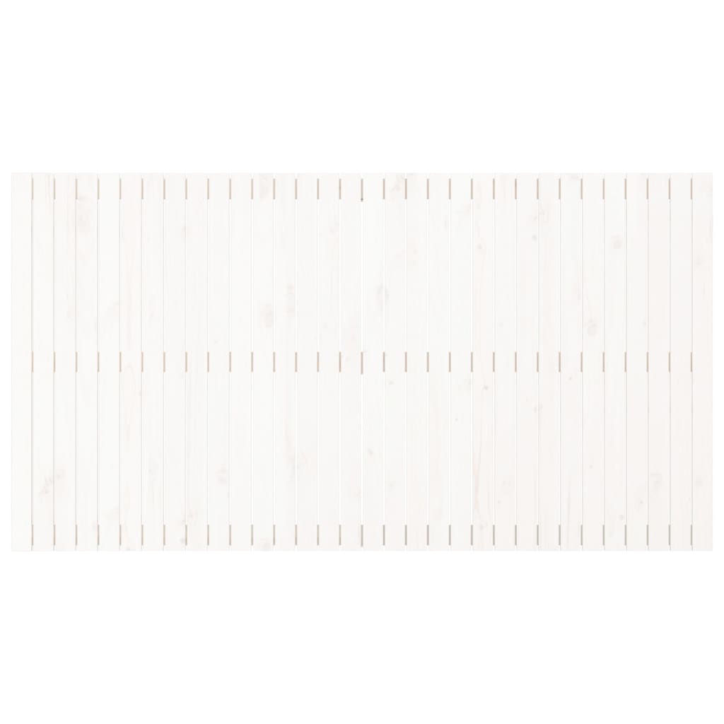 vidaXL sienas galvgalis, balts, 204x3x110 cm, priedes masīvkoks