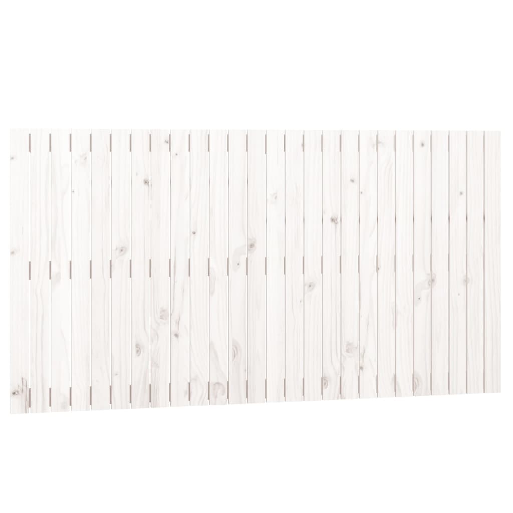 vidaXL sienas galvgalis, balts, 166 x 3 x 90 cm, priedes masīvkoks