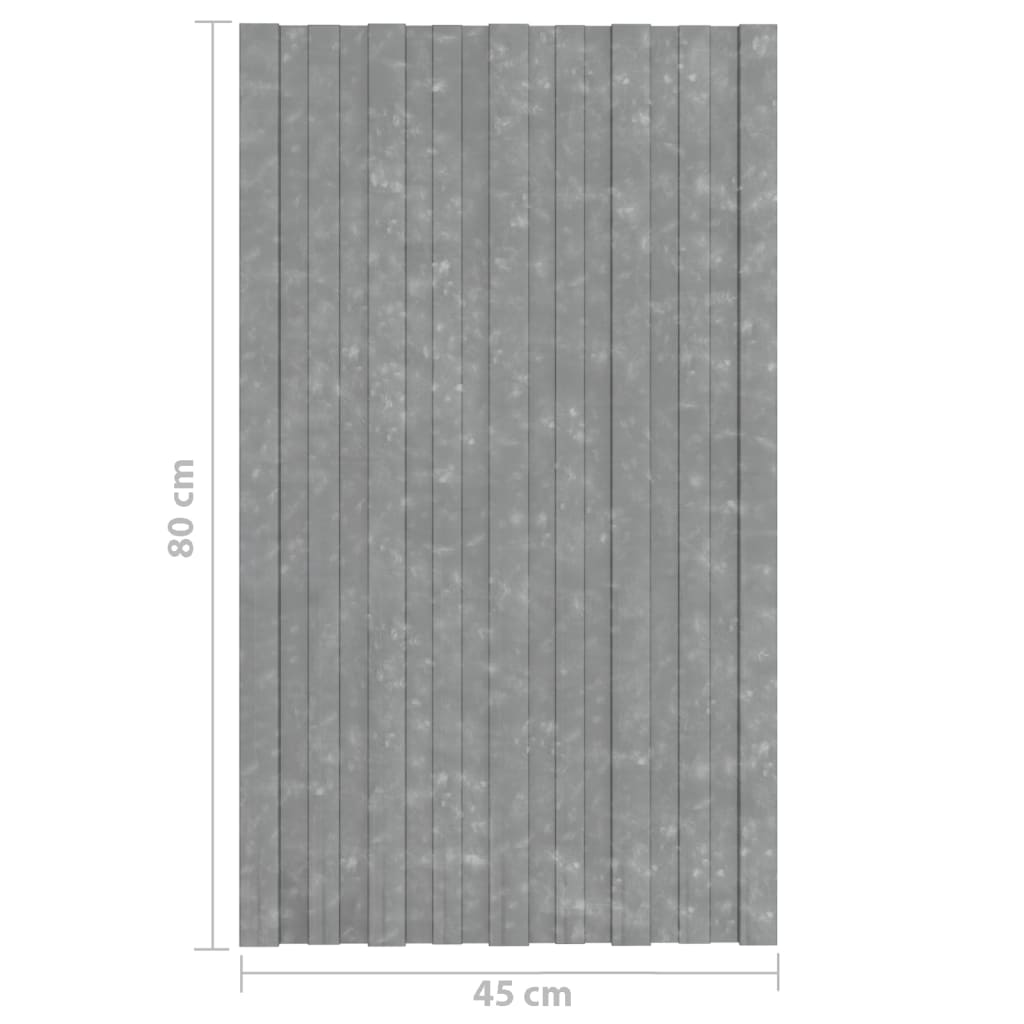 vidaXL jumta paneļi, 36 gab., cinkots tērauds, sudraba krāsa, 80x45 cm