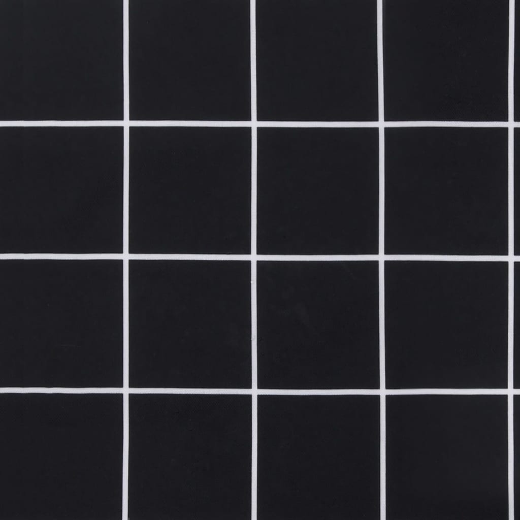 vidaXL dārza sola matracis, 100x50x7, audums, melnu četrstūru raksts