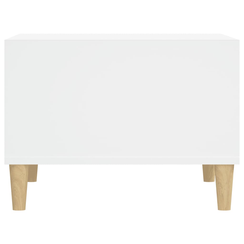 vidaXL kafijas galdiņš, balts, 60x50x36,5 cm, inženierijas koks