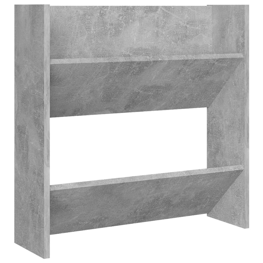 vidaXL sienas plaukti, 4 gab., betonpelēki, 60x18x60 cm, skaidu plātne