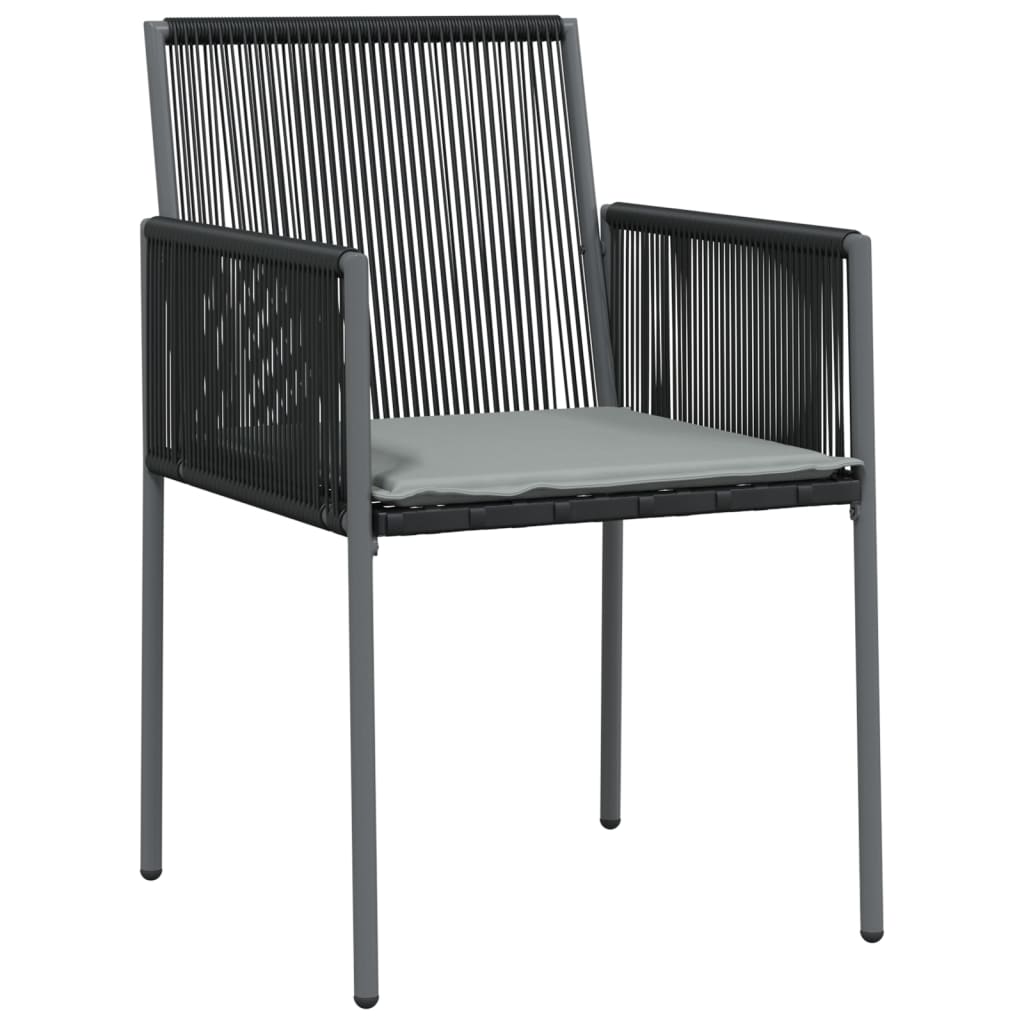 vidaXL dārza krēsli ar matračiem, 6 gab., 54x60,5x83,5 cm, PE