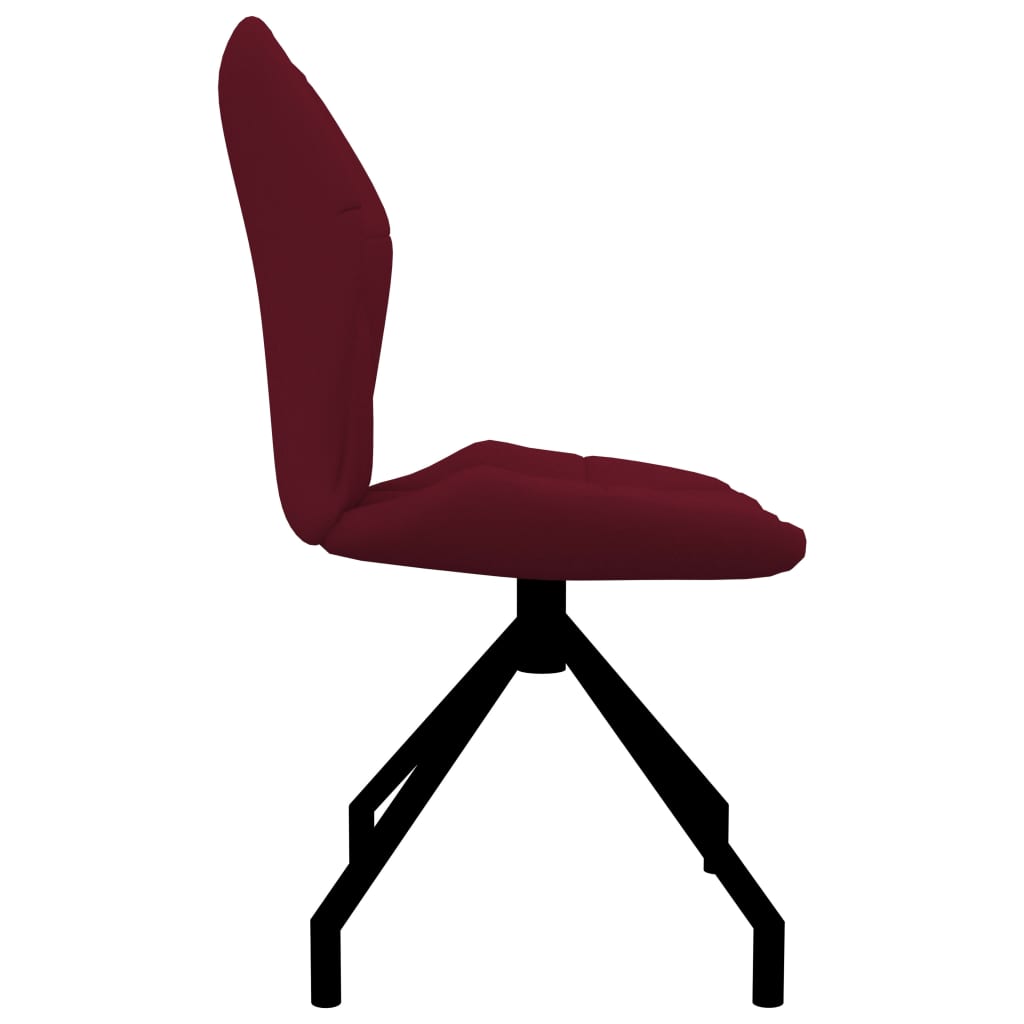 vidaXL virtuves krēsli, 6 gab., vīnsarkana mākslīgā āda