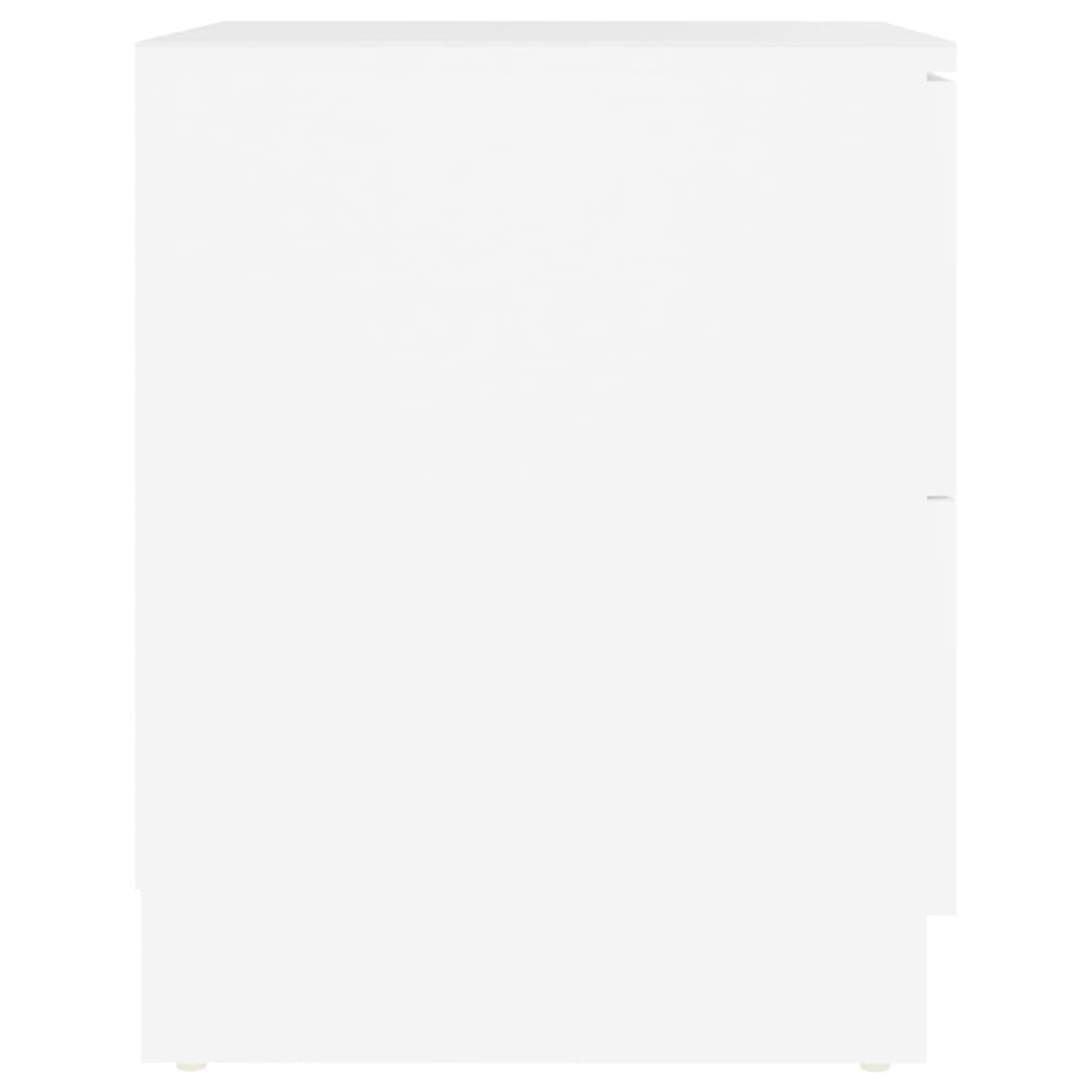 vidaXL naktsskapītis, balts, 40x40x50 cm, kokskaidu plāksne