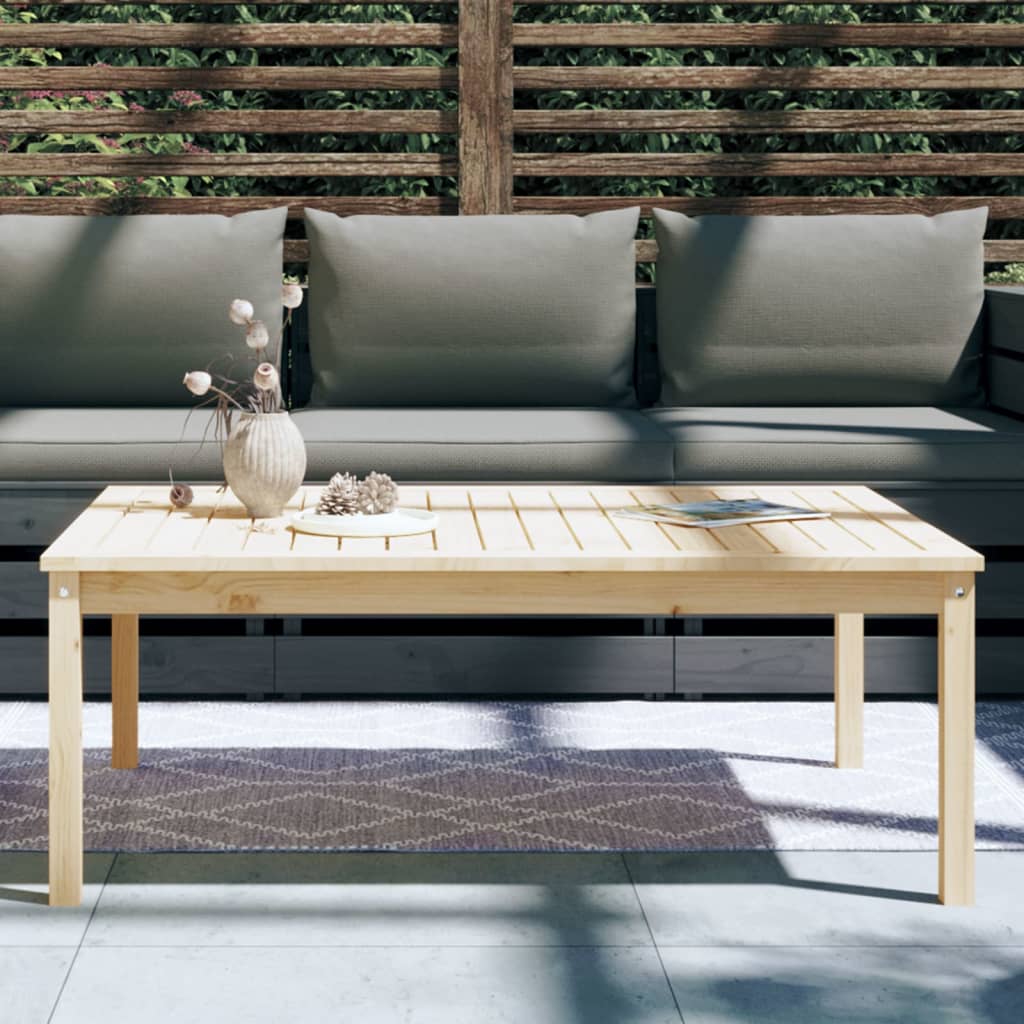 vidaXL dārza galds, 121x82,5x45 cm, priedes masīvkoks