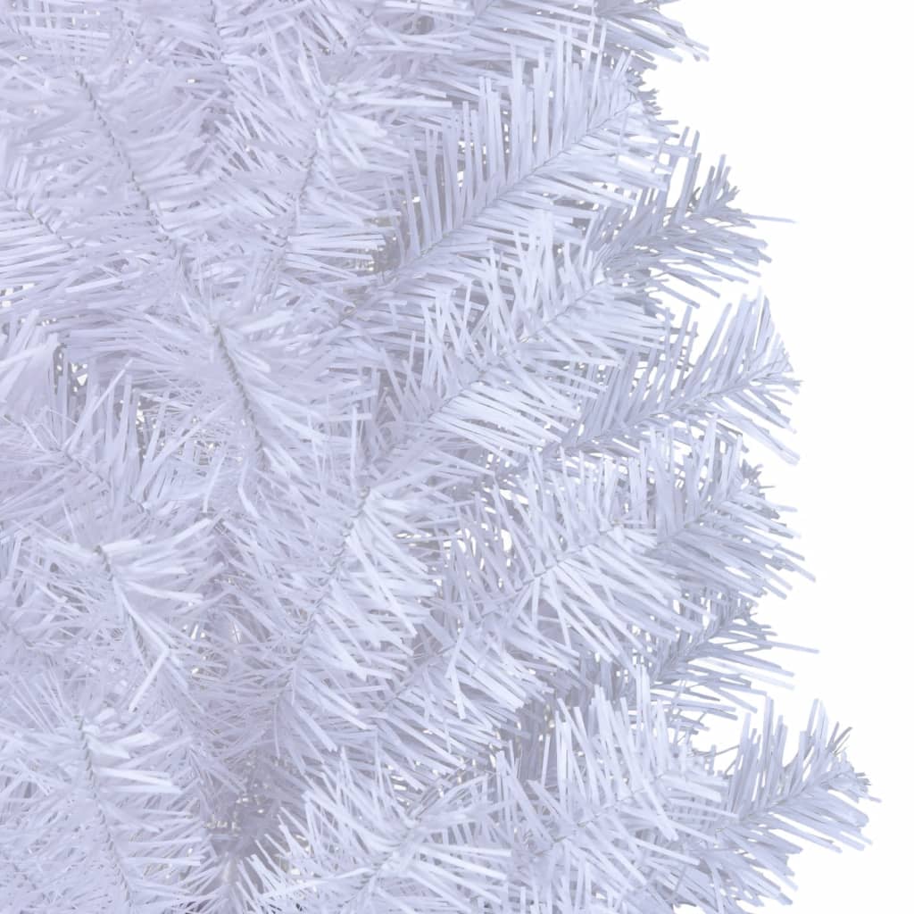 vidaXL mākslīgā Ziemassvētku egle, biezi zari, balta, 120 cm, PVC