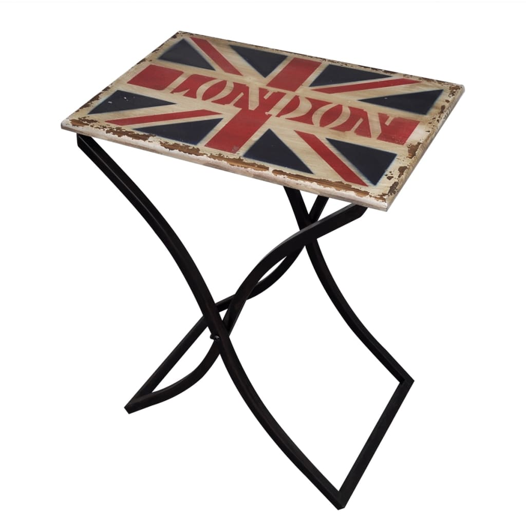 vidaXL kafijas galdiņš, Union Jack dizains, koks