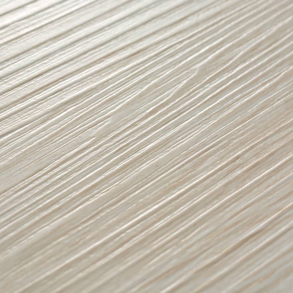 vidaXL grīdas dēļi, 5,26 m², 2 mm, klasiski baltas ozolkoka krāsas PVC