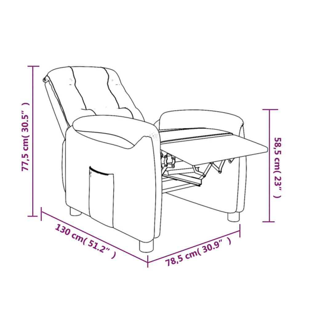 vidaXL atpūtas krēsls, atgāžams, tumši pelēks mikrošķiedras audums