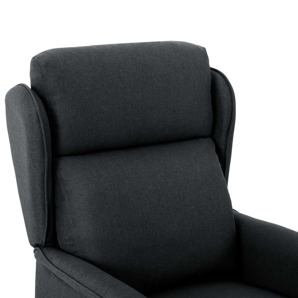 vidaXL atpūtas krēsls, atgāžams, tumši pelēks audums