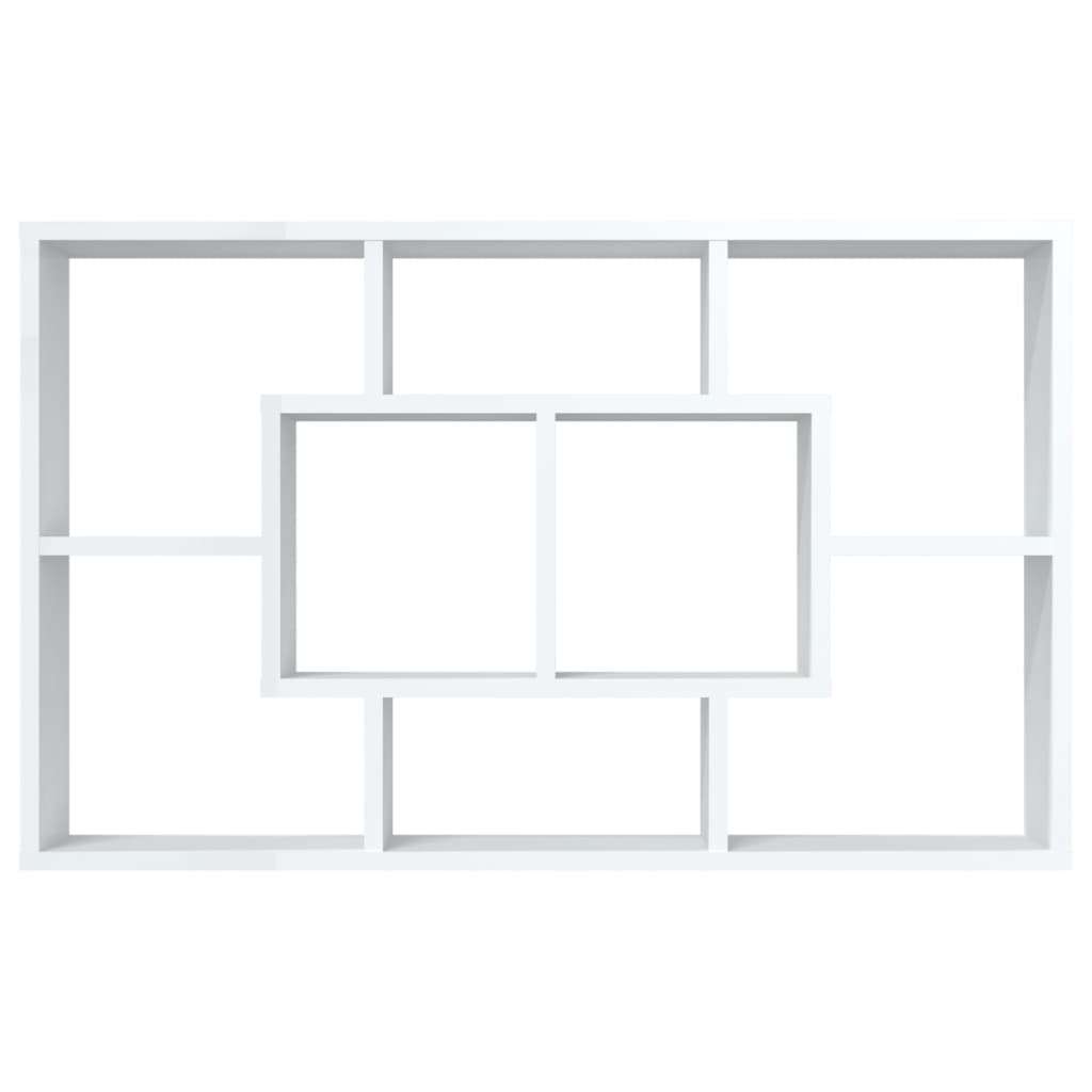 vidaXL sienas plaukts, balts, 85x16x52,5 cm, inženierijas koks