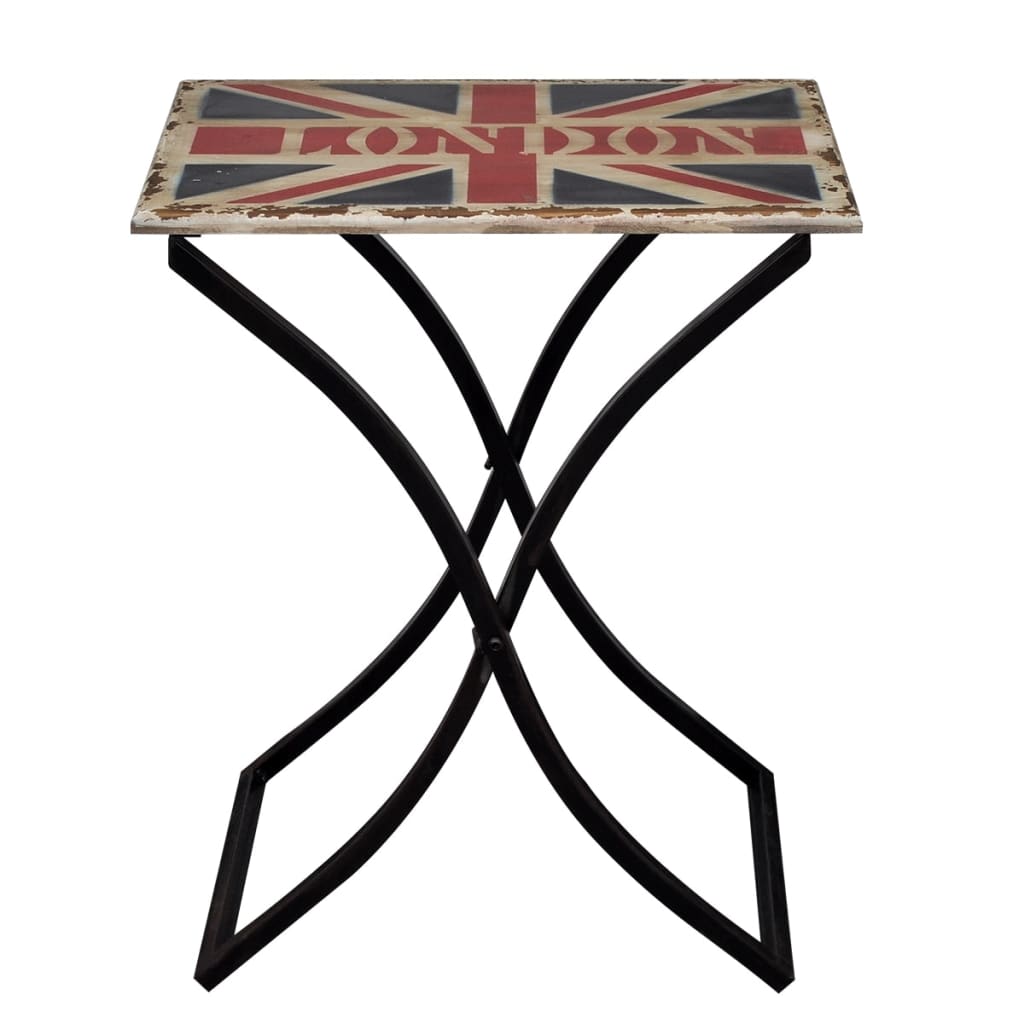 vidaXL kafijas galdiņš, Union Jack dizains, koks