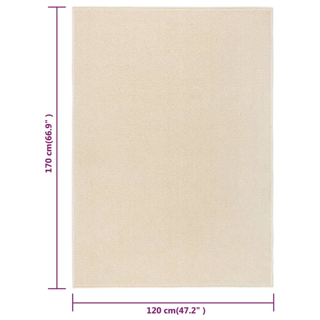 vidaXL paklājs, 120x170 cm, krēmkrāsas