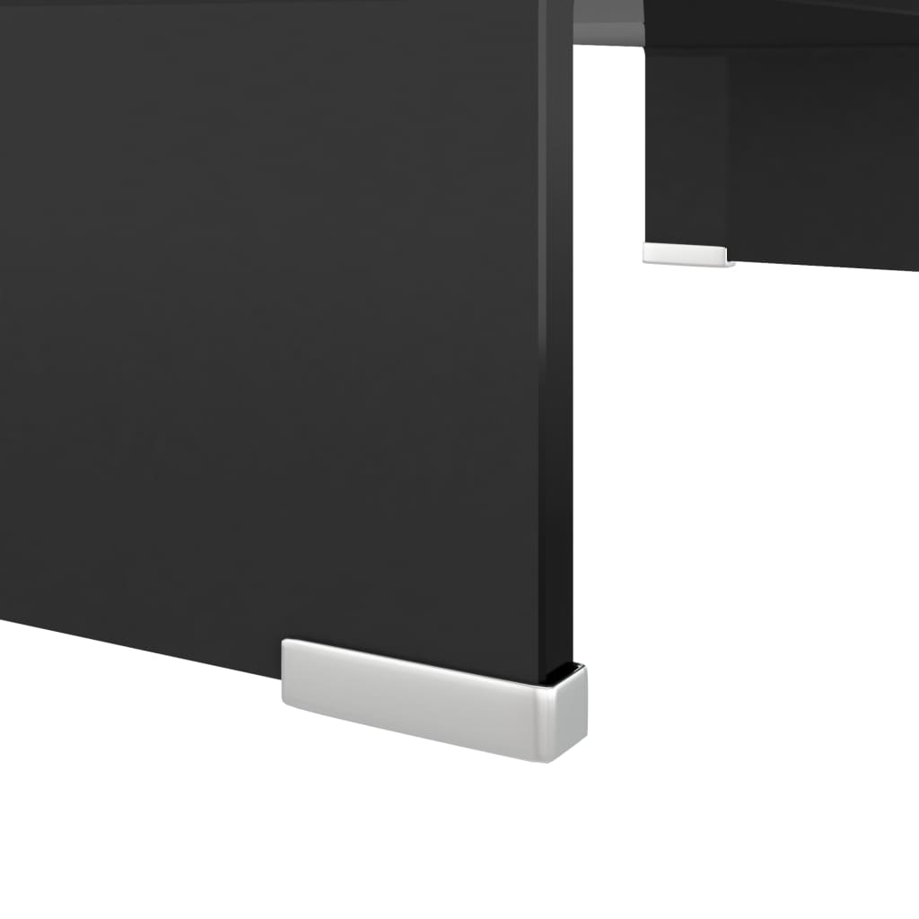vidaXL TV statīvs, monitora paliktnis, 60x25x11 cm, caurspīdīgs stikls