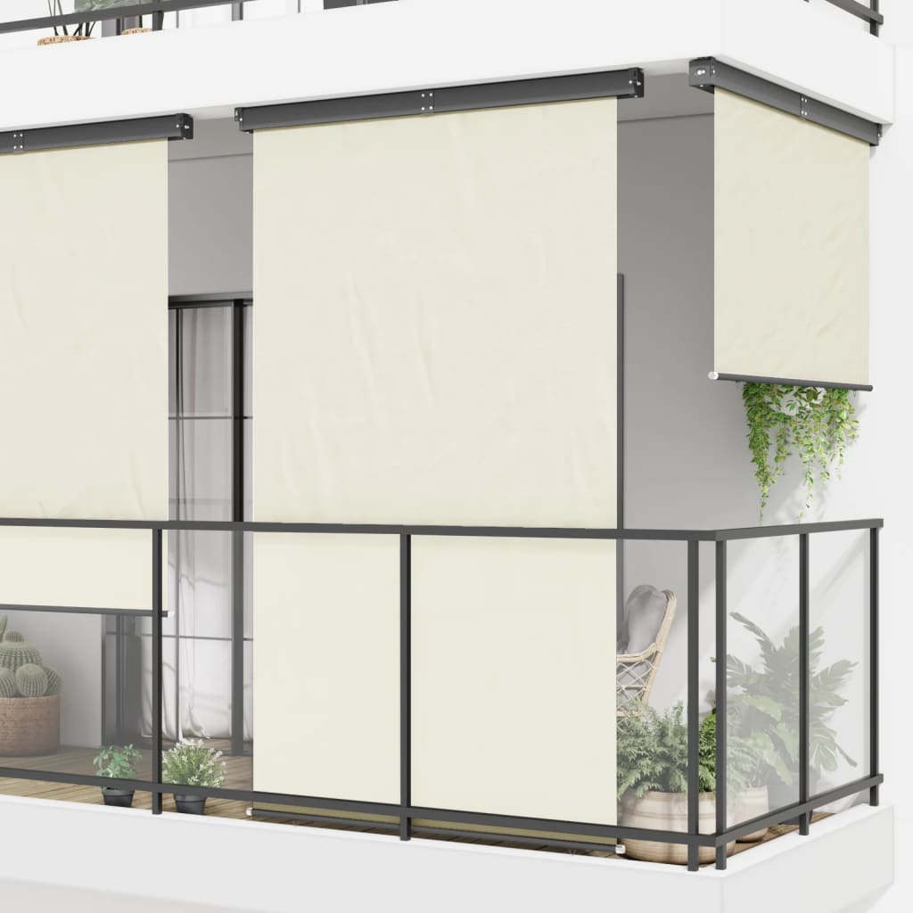 vidaXL balkona sānu markīze, krēmkrāsas, 165x250 cm