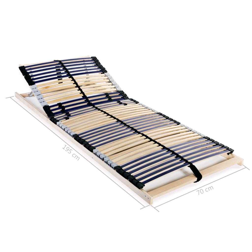 vidaXL gultas redeles, 2 gab., ar 42 līstītēm, 7 zonas, 70x200 cm