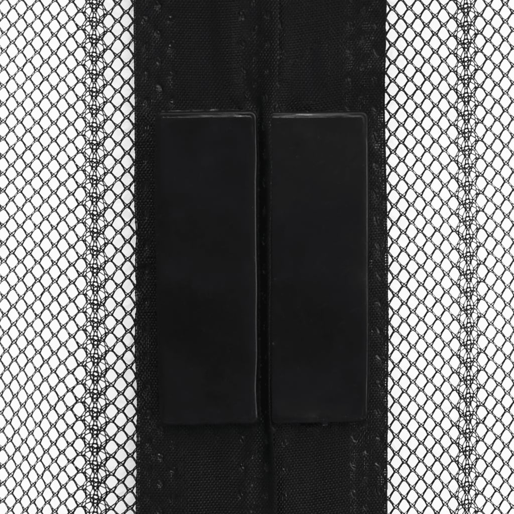 vidaXL durvju moskītu tīkli, 2 gab., ar magnētiem, 220x110 cm, melni