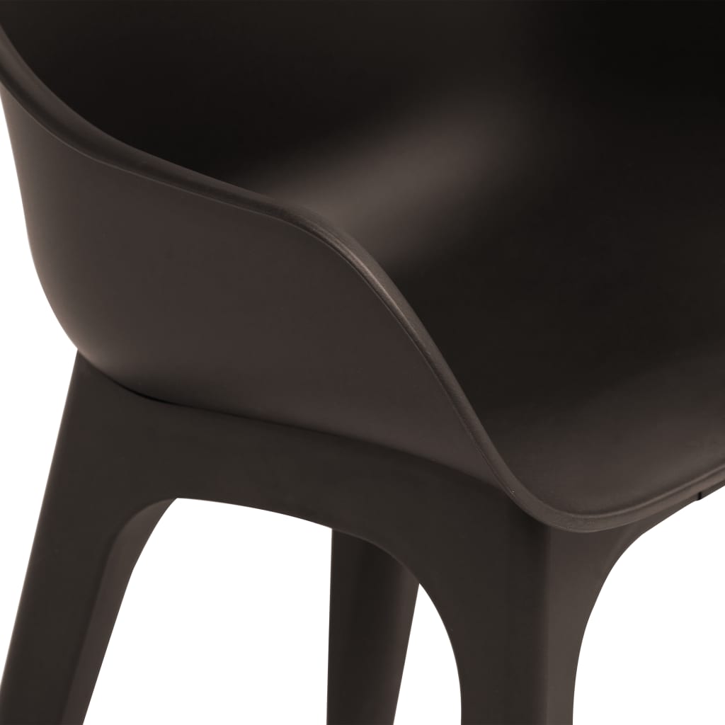 vidaXL dārza krēsli ar roku balstiem, 2 gab., brūna plastmasa