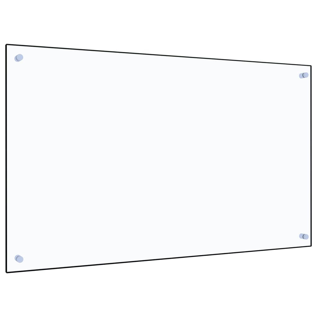 vidaXL virtuves panelis, 100x60 cm, rūdīts stikls, caurspīdīgs