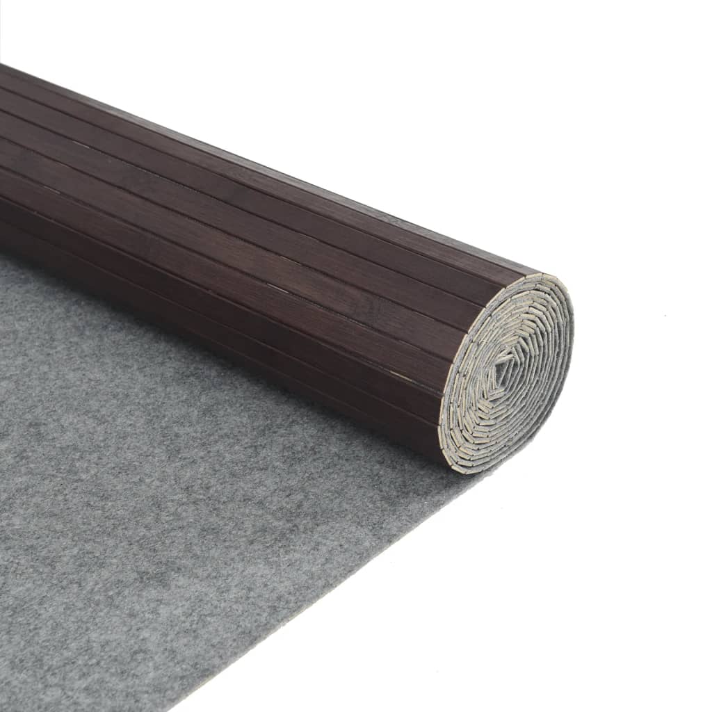 vidaXL paklājs, taisnstūra forma, tumši brūns, 80x300 cm, bambuss