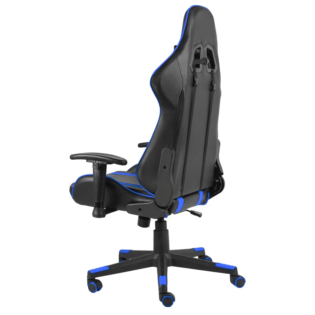 vidaXL datorspēļu krēsls, grozāms, zils, PVC