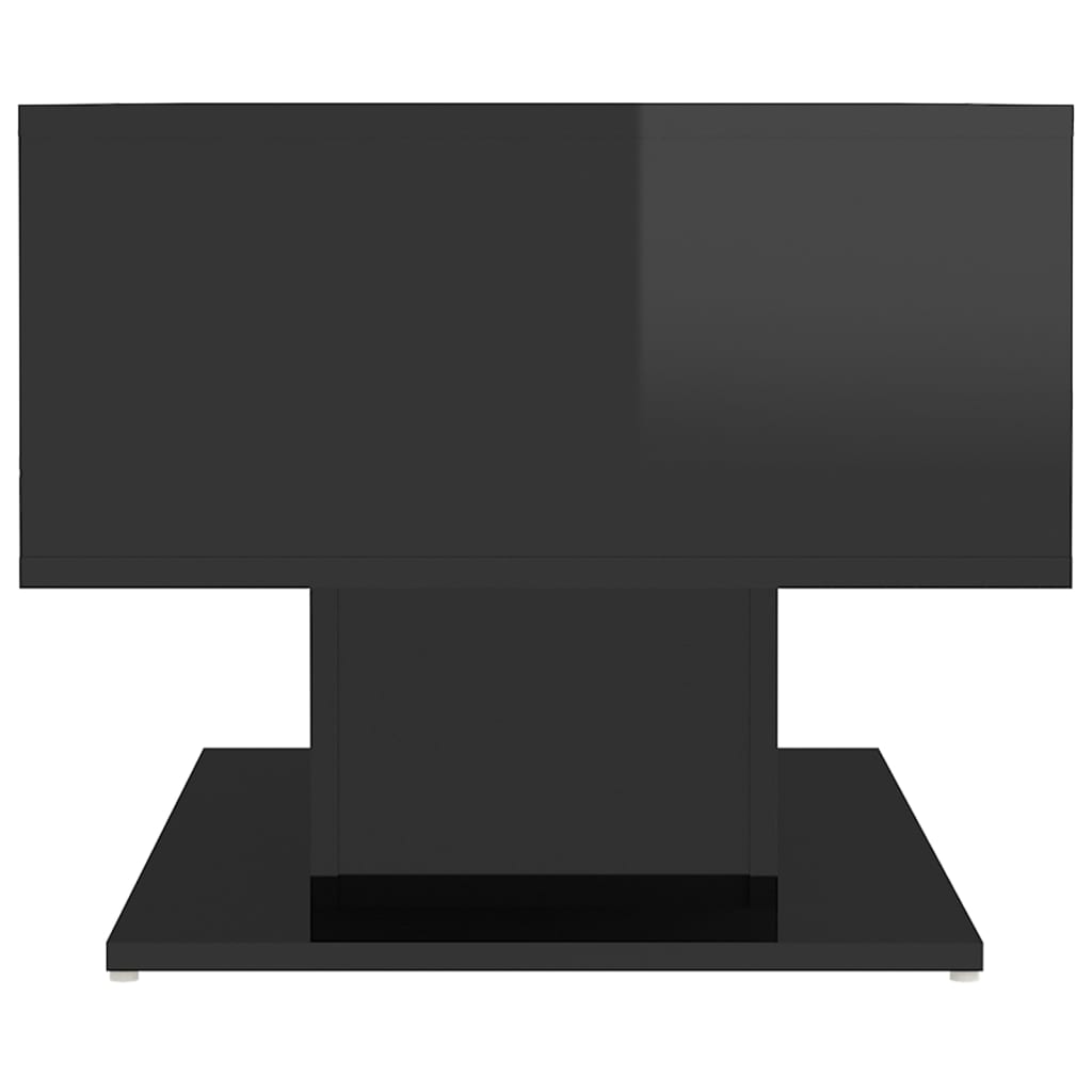 vidaXL kafijas galdiņš, spīdīgi melns, 103,5x50x44,5 cm, skaidu plātne