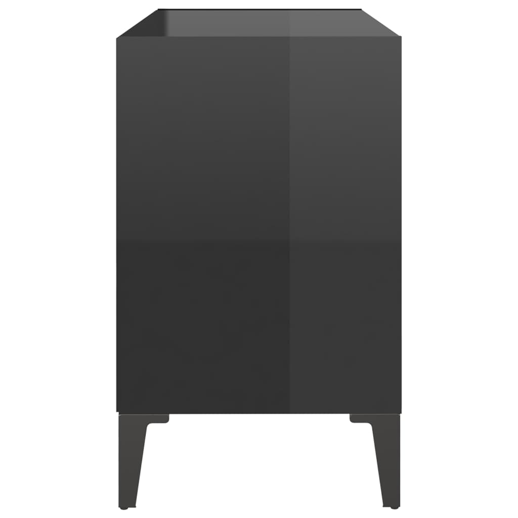 vidaXL TV skapītis ar metāla kājām, spīdīgi melns, 69,5x30x50 cm