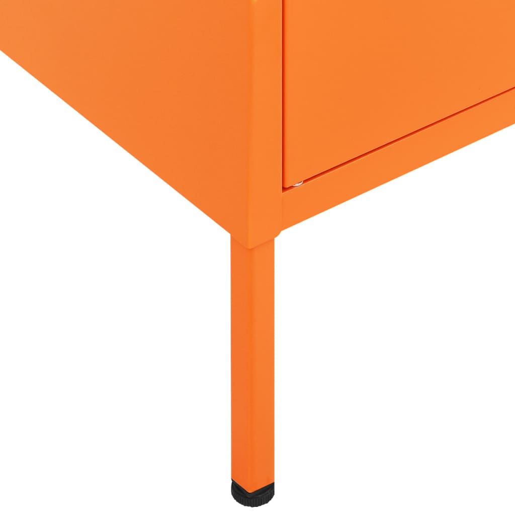 vidaXL skapītis, 80x35x101,5 cm, tērauds, oranžs