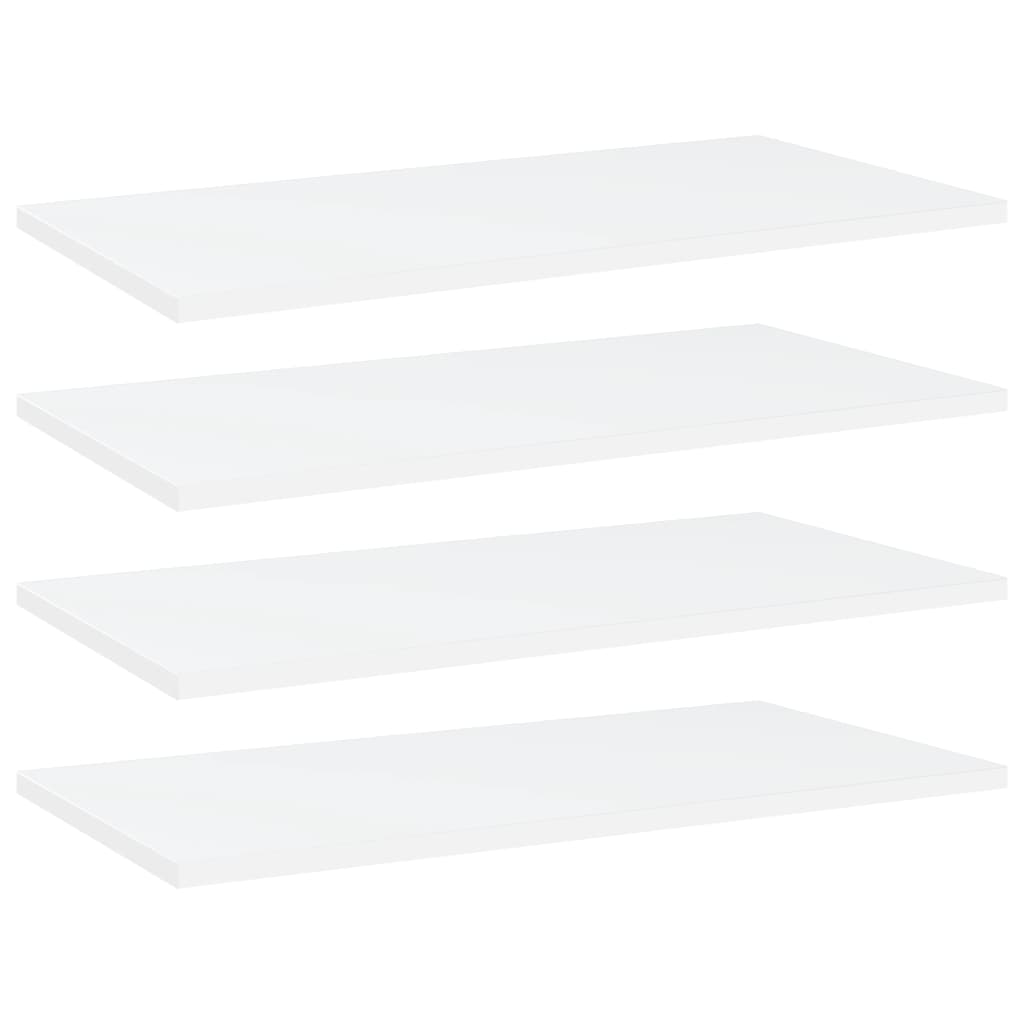 vidaXL plauktu dēļi, 4 gab., balti, 60x30x1,5 cm, skaidu plāksne