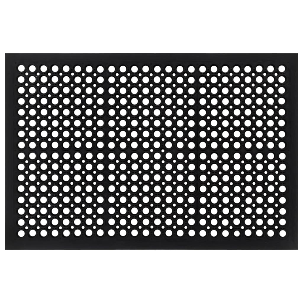 vidaXL durvju paklājs, taisnstūra forma, 60x90 cm, gumija