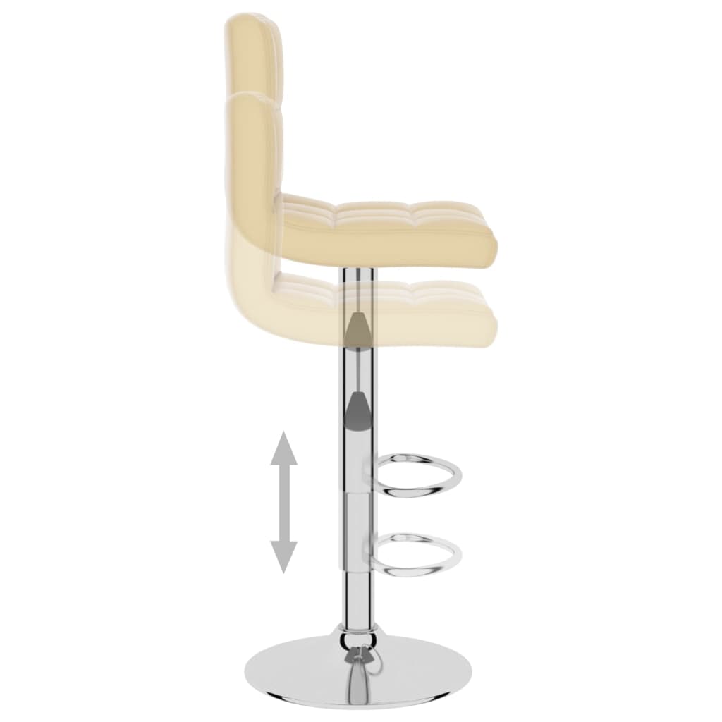 vidaXL bāra krēsls, krēmkrāsas mākslīgā āda