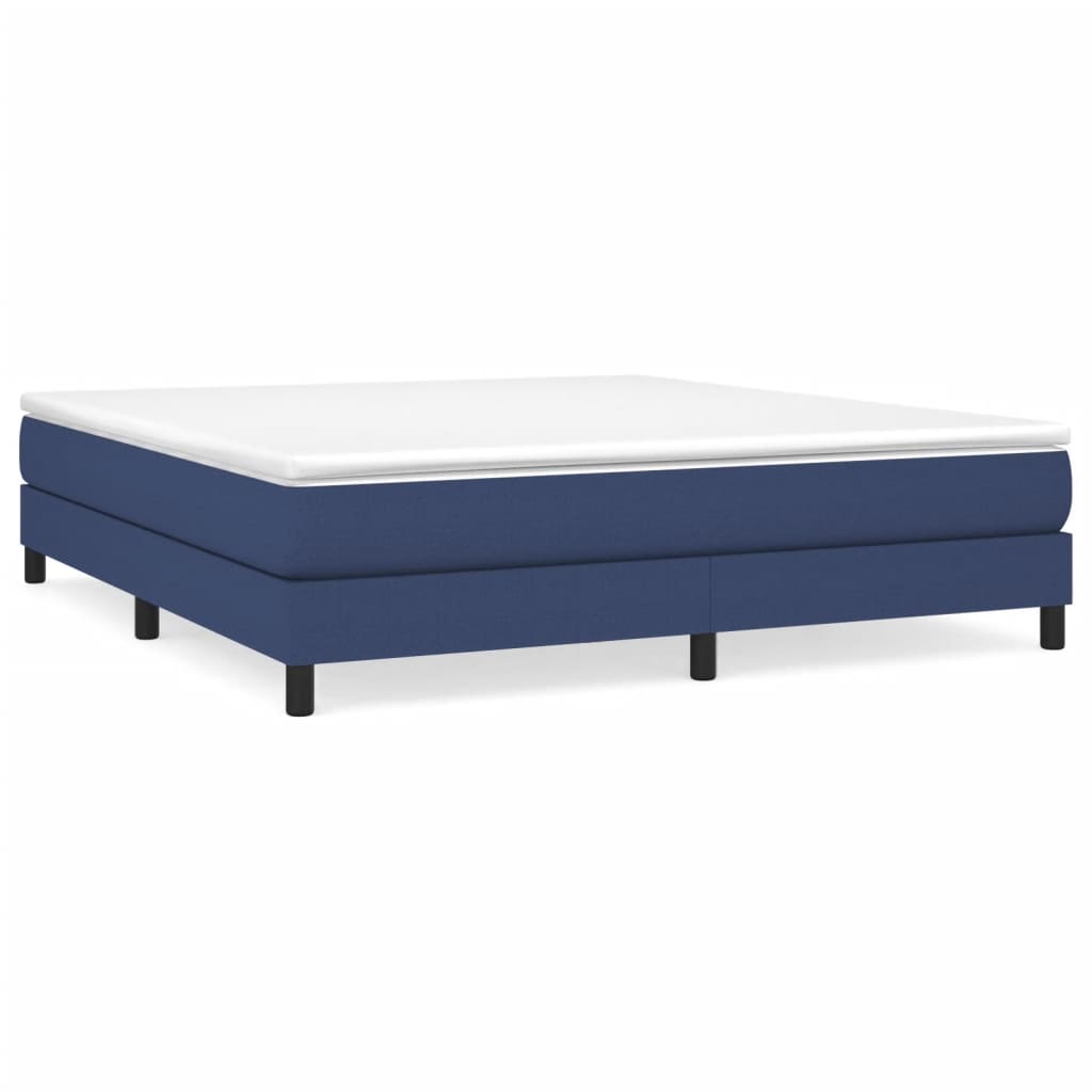 vidaXL gultas rāmis, zils, 180x200 cm, audums