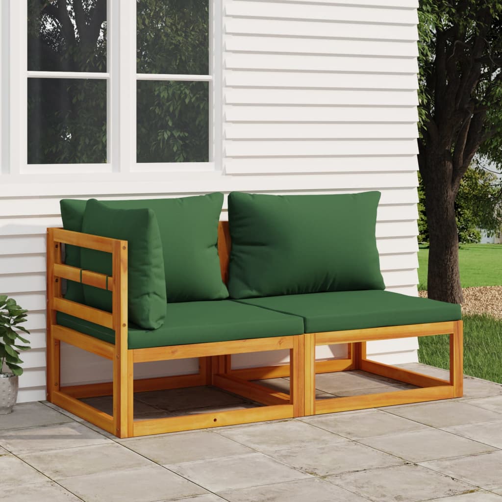 vidaXL 2-daļīgs dārza dīvāna komplekts ar spilveniem, akācijas koks