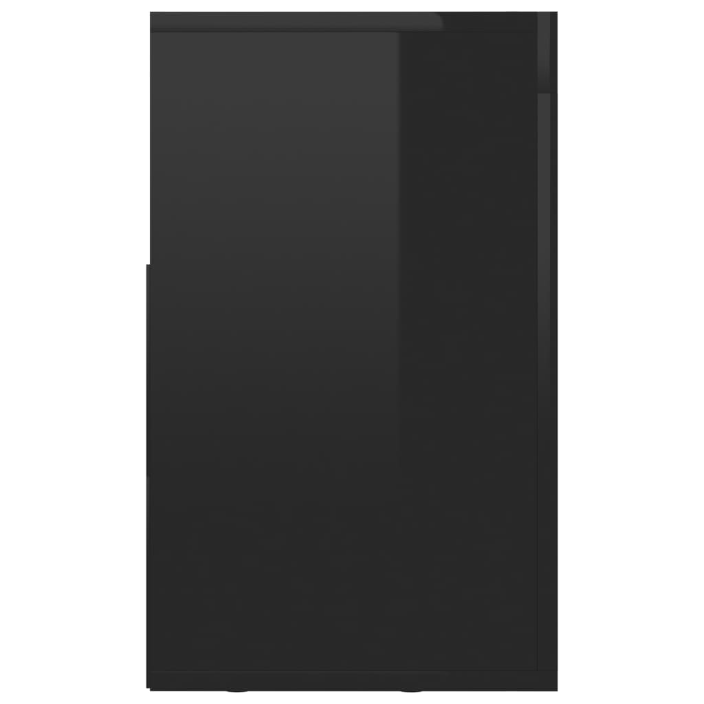 vidaXL TV skapītis, spīdīgi melns, 120x30x50 cm, skaidu plāksne