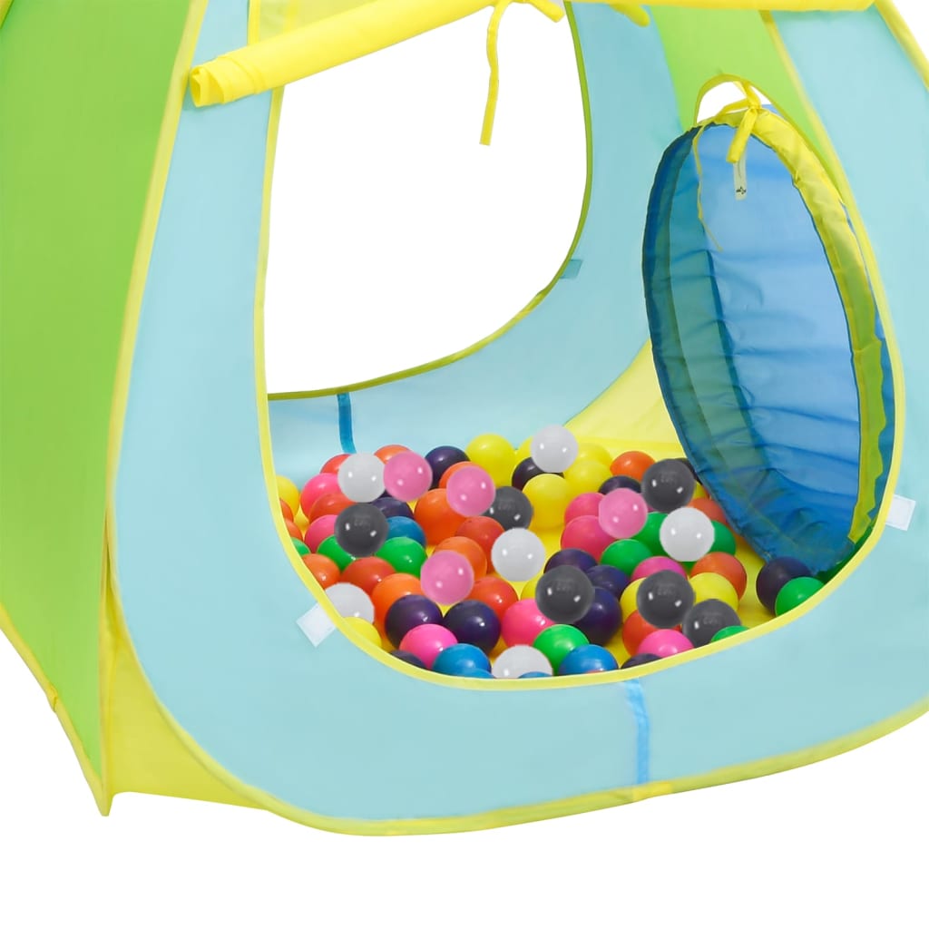 vidaXL bērnu rotaļu telts ar 350 bumbiņām, krāsaina