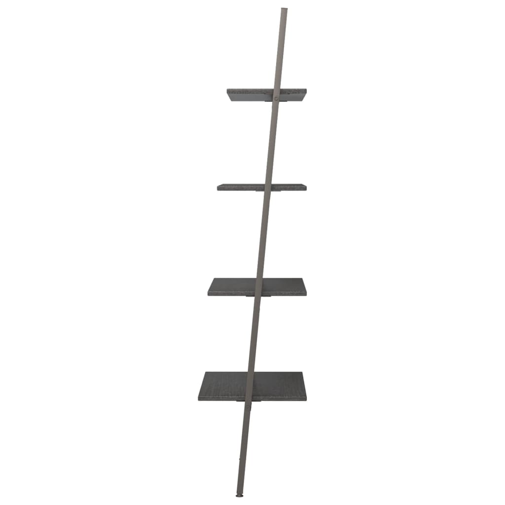 vidaXL 4-līmeņu slīps plaukts, melns, 64x34x150,5 cm