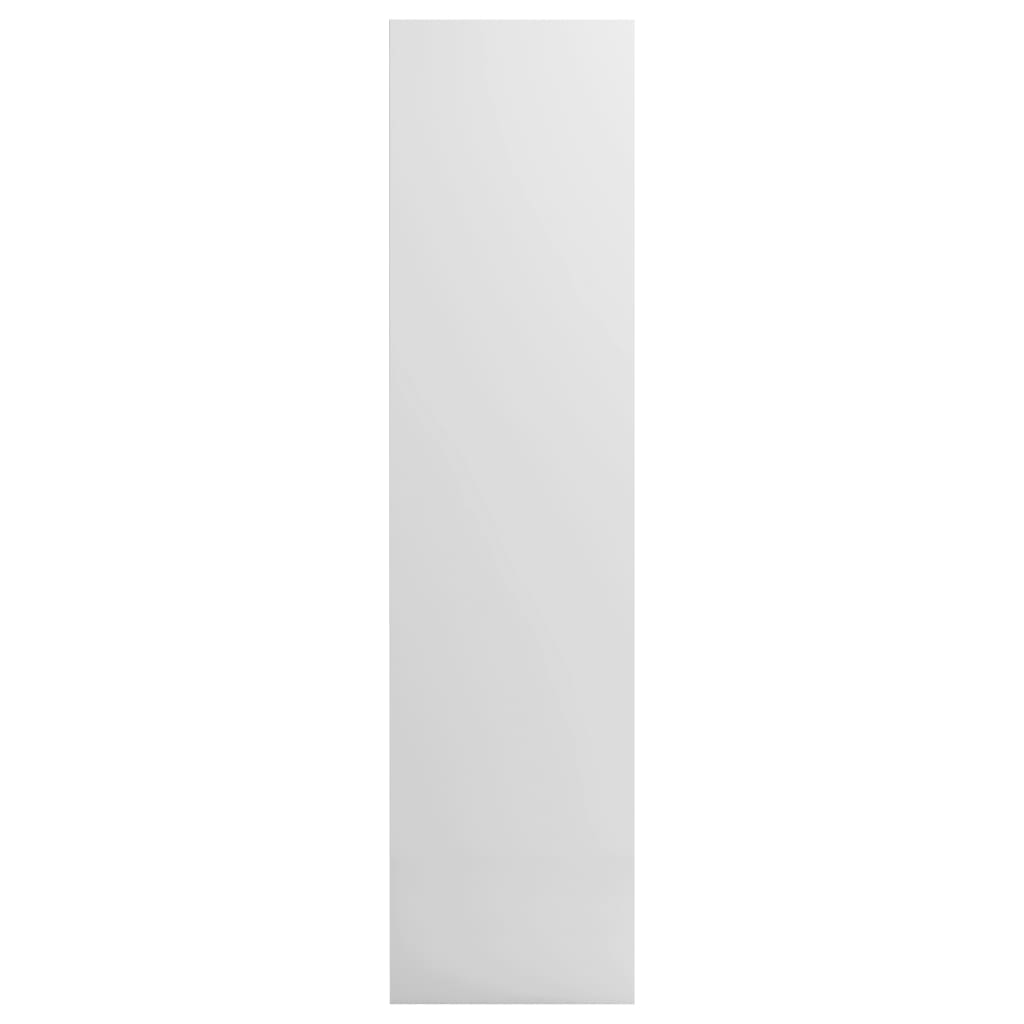 vidaXL skapis, 50x50x200 cm, spīdīgi balts, skaidu plāksne
