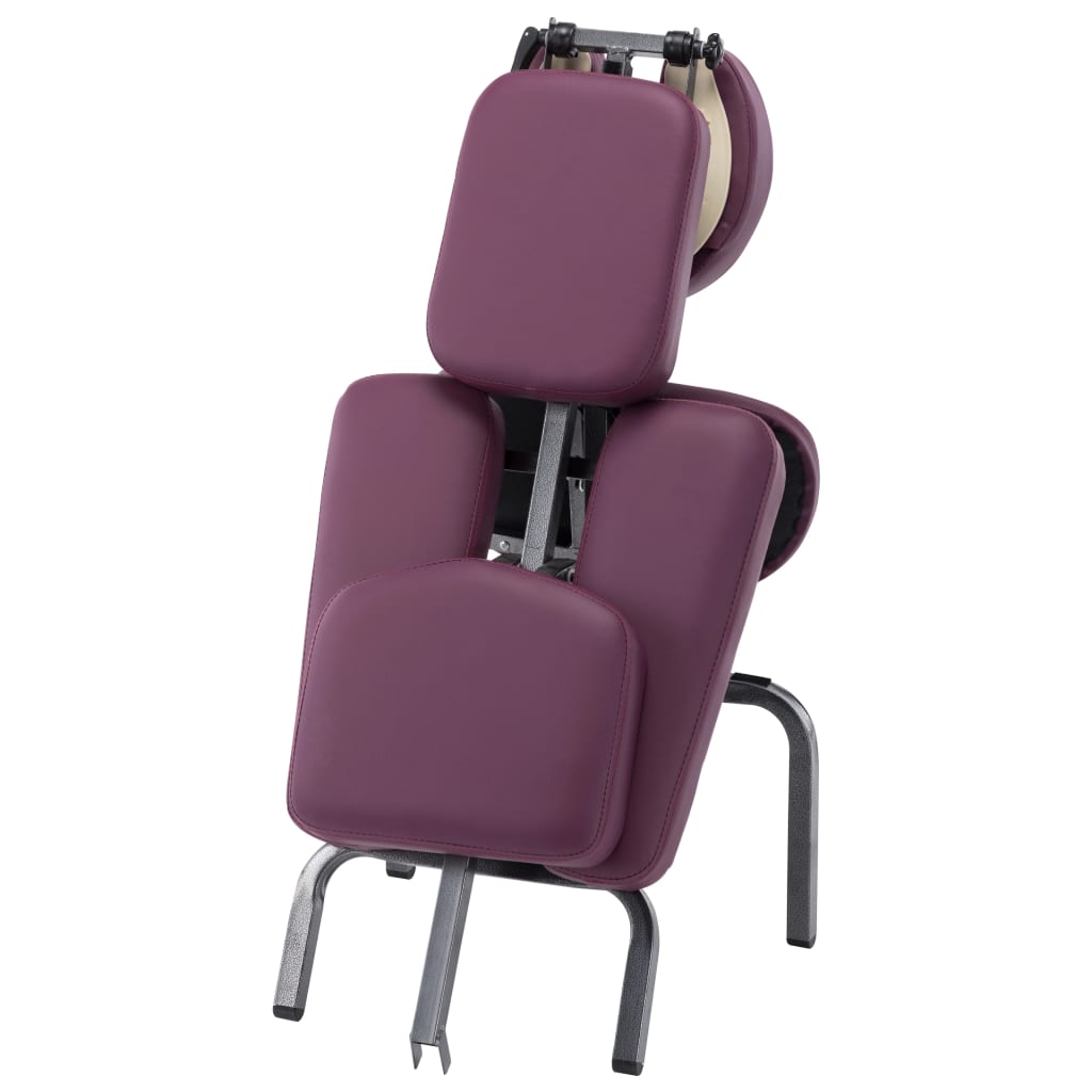 vidaXL masāžas krēsls, 122x81x48 cm, vīnsarkana mākslīgā āda
