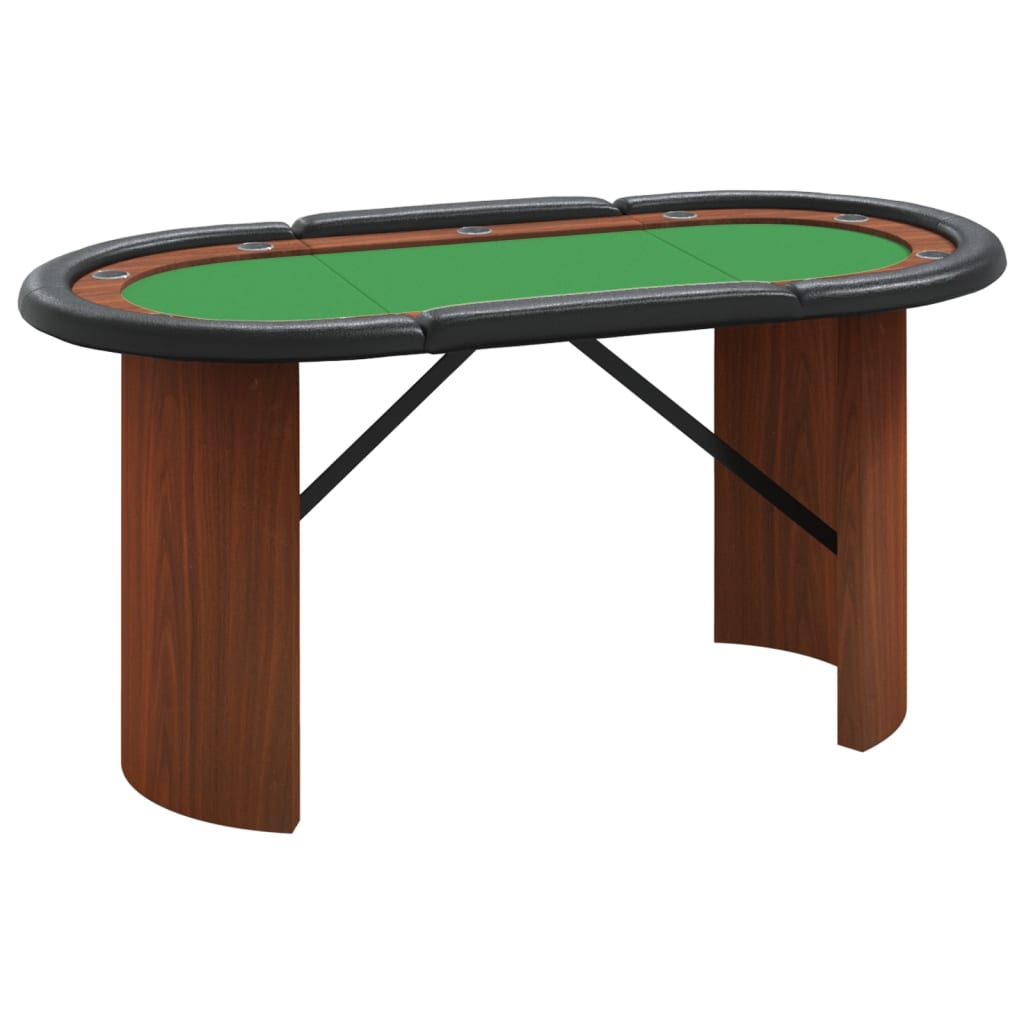 vidaXL pokera galds 10 personām, zaļš, 160x80x75 cm