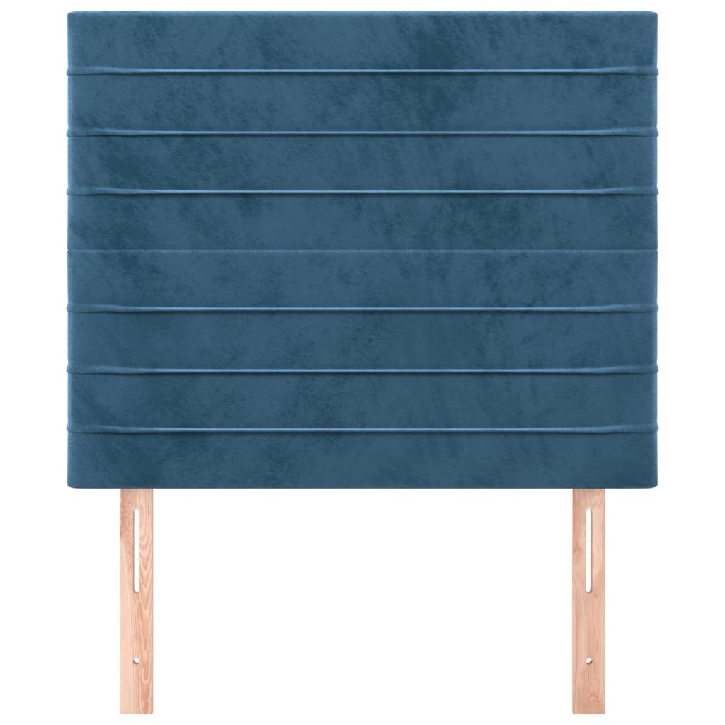 vidaXL gultas galvgaļi, 2 gab., 100x5x78/88 cm, zils samts