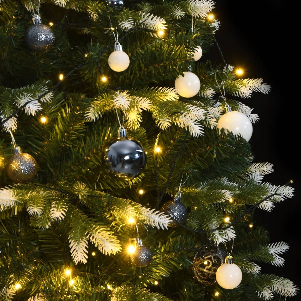 vidaXL mākslīgā Ziemassvētku egle, bumbiņu komplekts, 240 cm, 300 LED